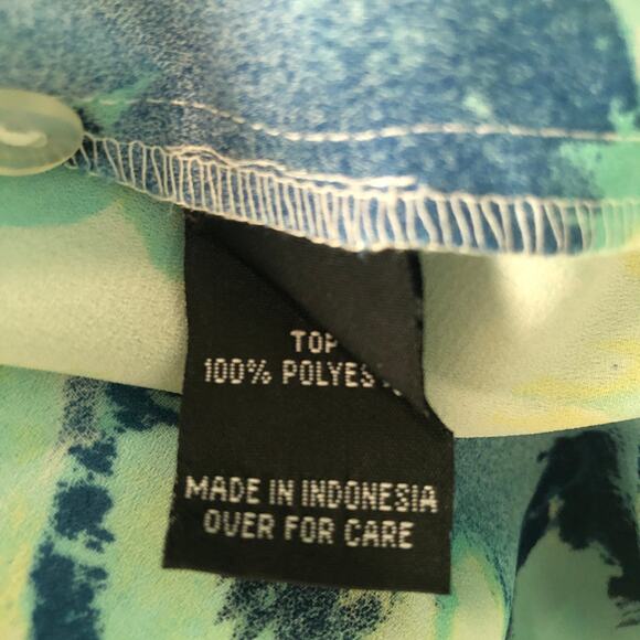 iZ Byer Floral 3/4 Sleeve V-Neck Top Size XS - Picture 9 of 11